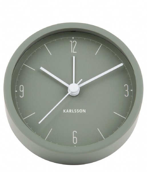 Karlsson  Alarm Clock Numbers and Lines Iron Matt Jungle Green (KA5736GR)