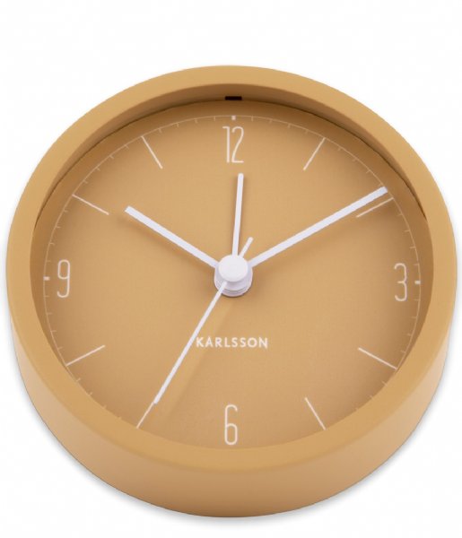 Karlsson  Alarm Clock Numbers and Lines Iron Matt Ochre Yellow (KA5736YE)