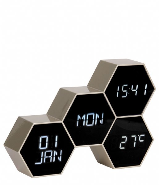 Karlsson  Alarm Clock Six In The Mix Gold/Gold Painted (KA5805GD)