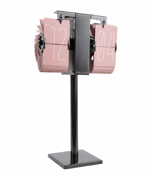Karlsson  Flip Clock No Case Mini Black Stand Faded Pink (KA5758PI)