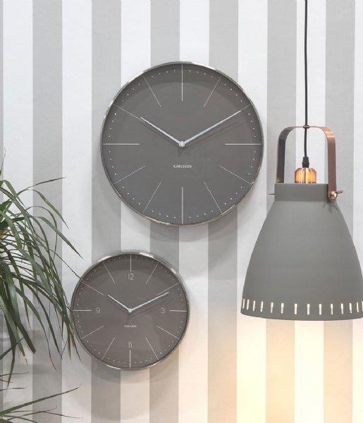 Karlsson  Wall Clock Normann Numbers Brushed Case Grey (KA5682GY)