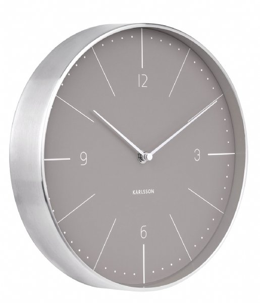 Karlsson  Wall Clock Normann Numbers Brushed Case Grey (KA5682GY)