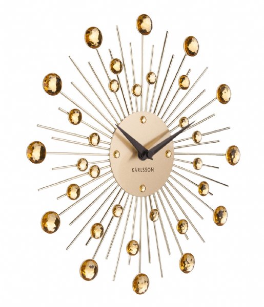 Karlsson  Wall Clock Sunburst Crystal Medium Gold (KA4860GD)