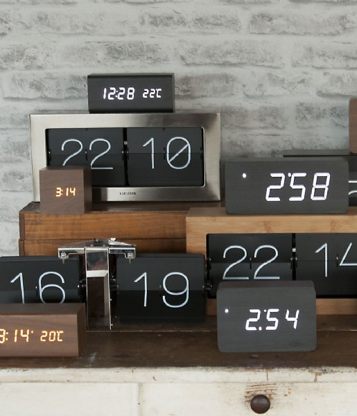 Karlsson  Wall / Table Clock Boxed Flip Xl Brushed Steel (KA5642ST)