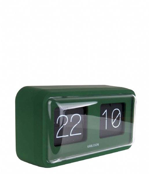 Karlsson  Table clock Bold Flip matt green (KA5712GR)