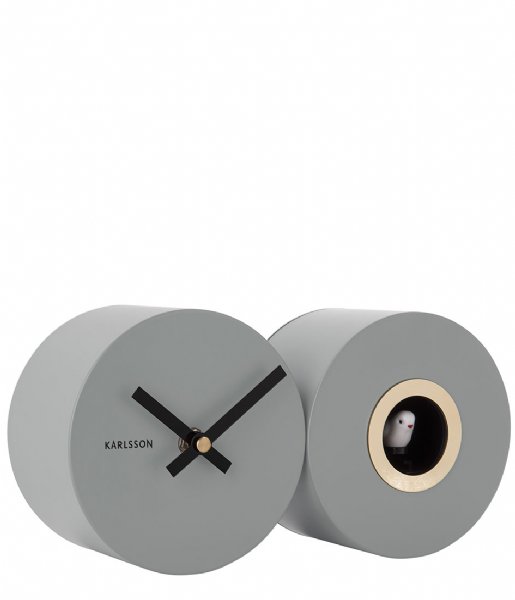 Karlsson  Wall Clock Duo Cuckoo Matt Mouse Grey (KA5789GY)