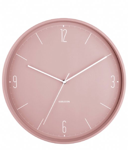 Karlsson  Wall Clock Numbers and Lines Iron Matt Faded Pink (KA5735PI)