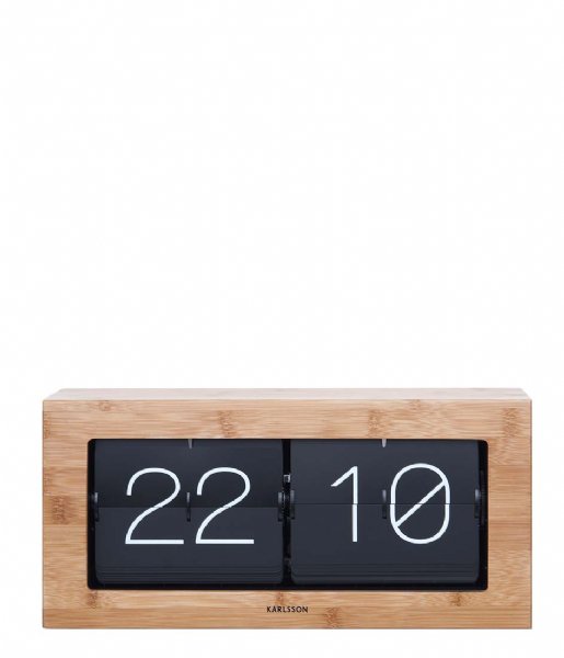 Karlsson  Wall / Table Clock Boxed Flip Xl bamboo (KA5642WD)