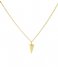 Karma  Karma Necklace Round Cone Zilver Goldplated (T196)