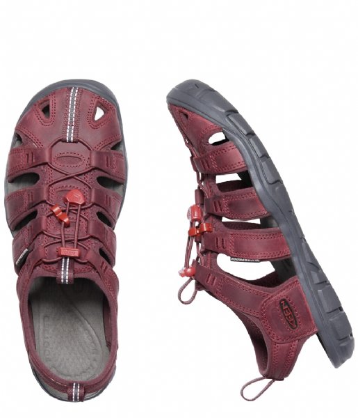 Keen  Clearwater Cnx Wf Leather Wine Red Dahlia