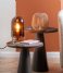 Leitmotiv Bordslampa Table lamp Glass Bell gold frame Chocolate Brown (LM1979DB)