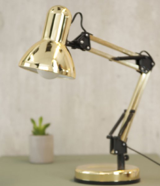 Leitmotiv Bordslampa Desk lamp Hobby steel Gold plated (LM1102)