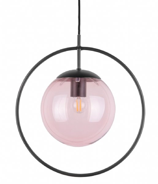 Leitmotiv Hängande lampa Pendant lamp Round Framed Pink glass (LM1885PI)