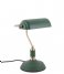 Leitmotiv Bordslampa Table lamp Bank iron green with antique gold plated (LM1890GR)