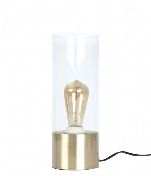 Leitmotiv Bordslampa Table lamp Lax gold plated base clear glass (LM1316)