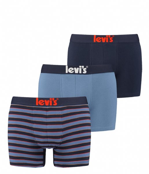 Levi's  Giftbox Yd Multicolor Stripe Boxer Brief Blue Combo (001)