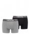 Levi's  Irregular Stripe Wb Boxer Brief 2P Mid Grey Melange Black (002)