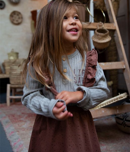 Little Indians  Salopette Dress Spotted Acord Brown (AB)