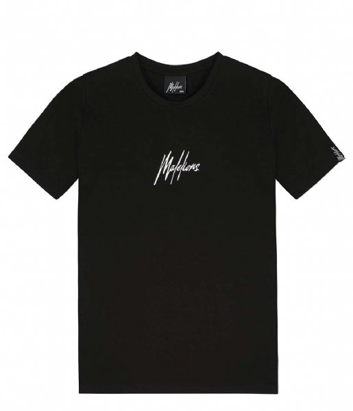Malelions  Junior Essentials T-Shirt Black White (904)