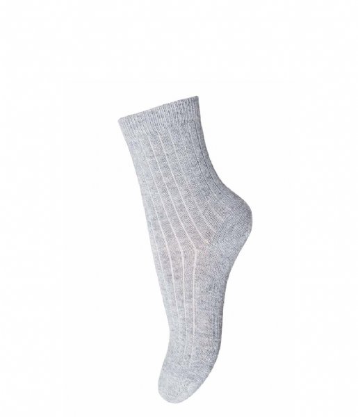 MP Denmark  Cotton Rib Socks Grey Melange (491)