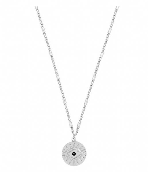 My Jewellery  Pendant Necklace Coin Eye silver colored (1500)