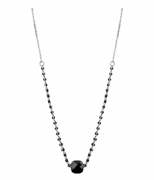 My Jewellery  Enamel Necklace glass - Black zilverkleurig (1500)