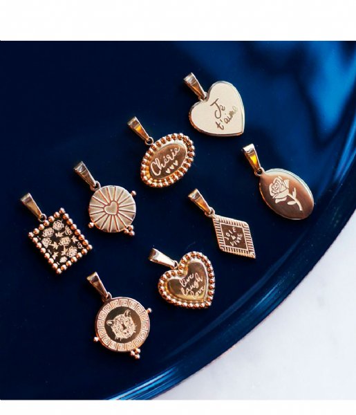 My Jewellery  Custom Charm Round Heart gold colored (1200)
