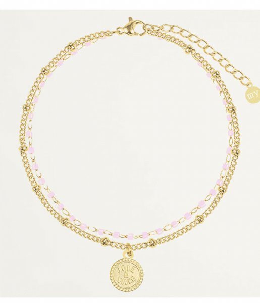 My Jewellery  Roze Enkelbandje Vivre goud (1200)