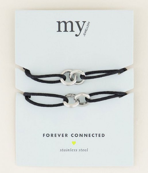 My Jewellery   Forever Connected Armband Zwart silver colored (1500)