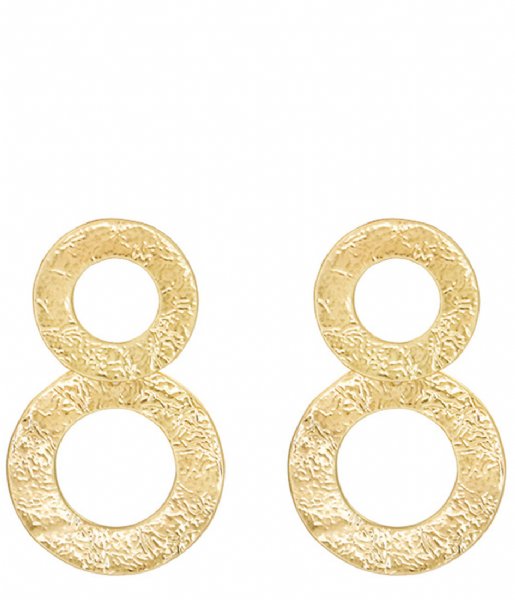 My Jewellery  Double Circle Statement Earring goudkleurig (1200)