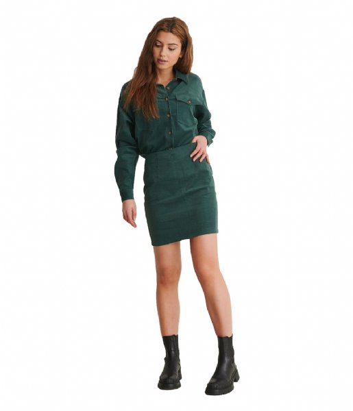 NA-KD  Corduroy Mini Skirt Green