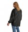 NA-KD  Oversized Puff Sleeve PU Shirt Black