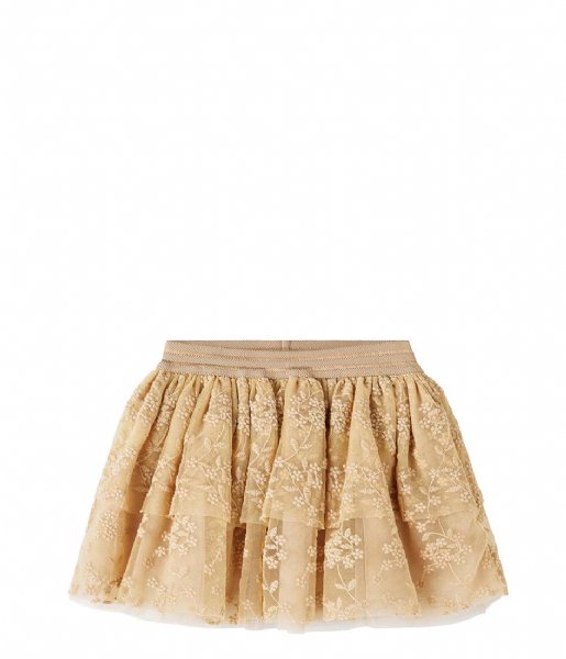 Lil Atelier  Roa Tulle Skirt Lil Warm Sand (#C5AE91)