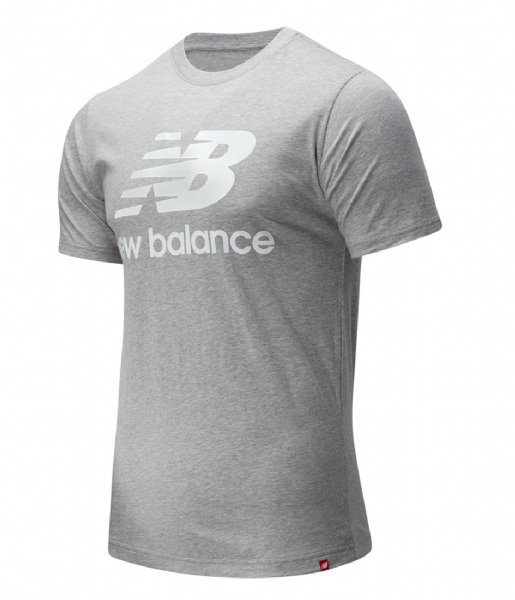 New Balance  Essentials Stacked Logo Tee Athletics Grey (AG)