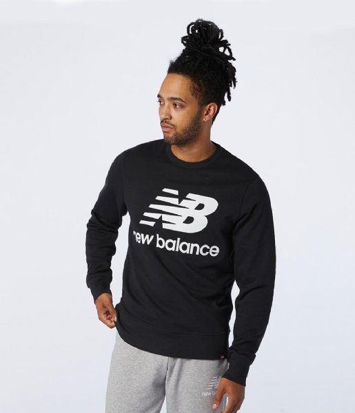 New Balance  NB Essentials Stacked Logo Crew Black (BK)