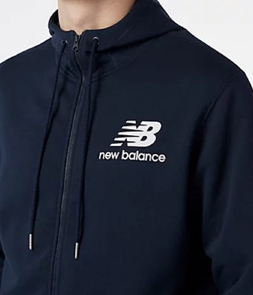 New Balance  NB Essentials Stacked Full Zip Dark Blue (ECL)