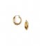 Orelia  Interlocking Hoop Earring Gold colored