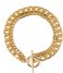 Orelia  2-Row Chain T-Bar Bracelet Gold plated