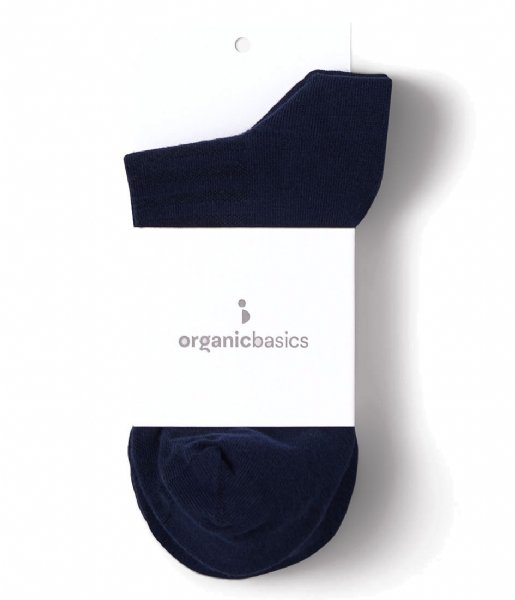 Organic Basics  Organic Cotton Striped Socks 2-pack navy