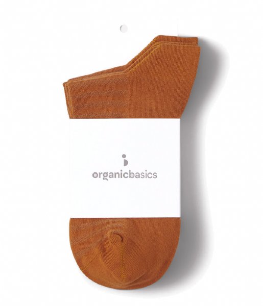 Organic Basics  Organic Cotton Striped Socks 2-pack ocher