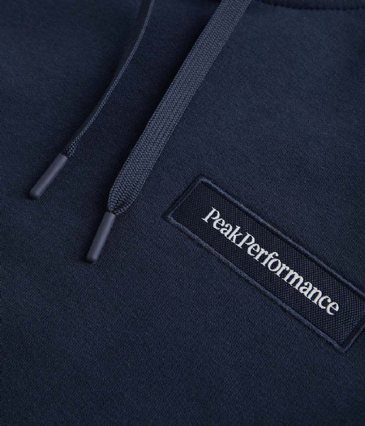 Peak Performance  Logo Hood Sweatshirt Blue Shadow