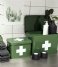 Present Time  Medicine Storage Box Metal W. White Cross L Green (PT2951L)