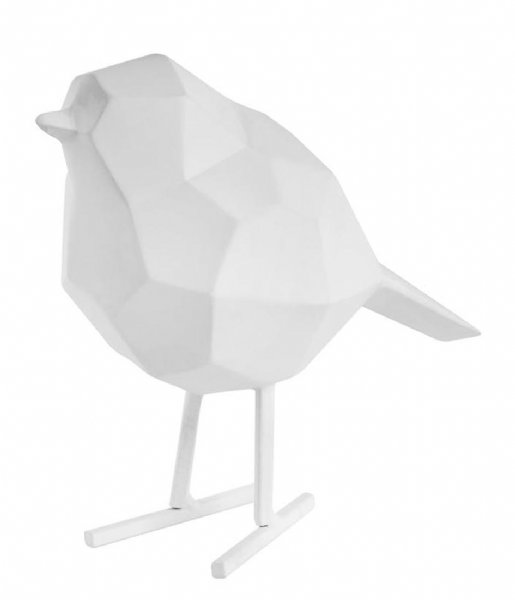 Present Time  Statue bird small polyresin matt white (PT3335WH)
