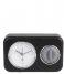 Present Time  Clock With Kitchen Timer Nostalgia Black (PT3375BK)
