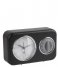 Present Time  Clock With Kitchen Timer Nostalgia Black (PT3375BK)