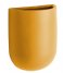 Present Time  Wall Plant Pot Oval Ceramic Matt Ochre Yellow (PT3383YE)
