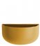 Present Time  Wall plant pot Oval wide ceramic matt Ochre Yellow (PT3384YE)