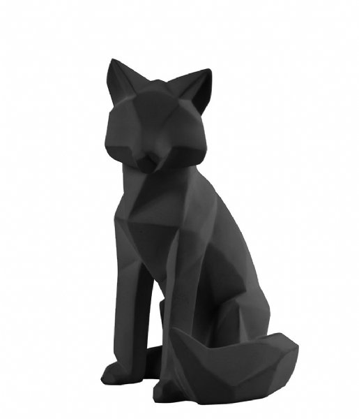 Present Time  Statue Origami Fox polyresin large matt Black (PT3385BK)