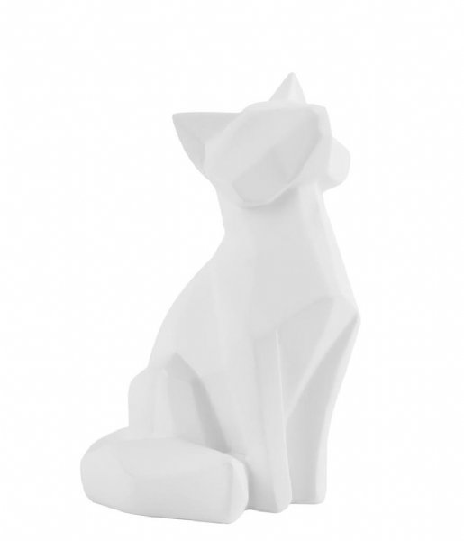 Present Time  Statue Origami Fox polyresin small matt white (PT3386WH)