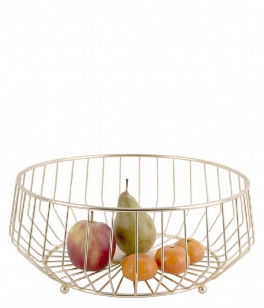 Present Time  Fruit Basket Linea Kink Large Gold (PT3476GD)